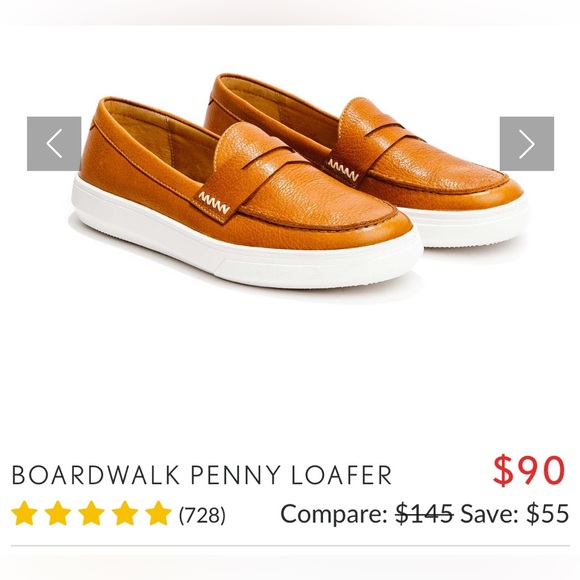 Patina Shoes - New in Box Patina Portland Leather Boardwalk Penny Loafer Dune 8